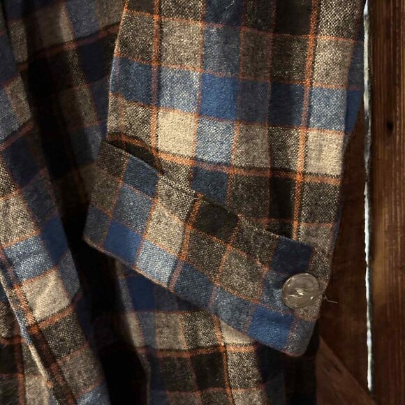 Vintage Pendleton 100% Virgin Wool Medium Men's Plaid Bath Robe. Made in US! - Picture 5 of 10